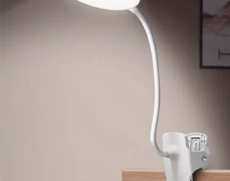 [全新包邮]夹灯LED充电白光台灯学习大学...