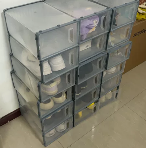 18个单独收纳鞋盒，品质透明收纳鞋盒，质量...