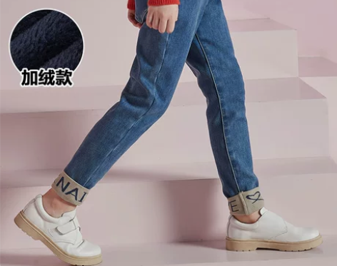 爱法贝2020冬季新款女童牛仔裤中大儿童装...