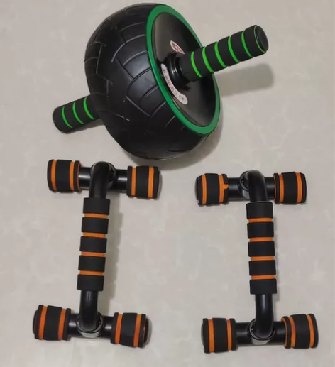 健腹轮和俯卧撑支架，两个一起九块九 自取不...