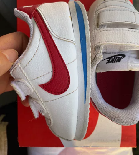 耐克防滑耐磨宝宝阿甘小白鞋，尺码是6C，适...