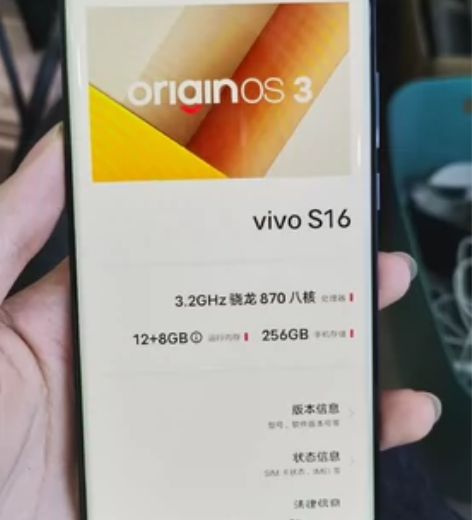 VivoS16 12+256g 纯原无拆修...