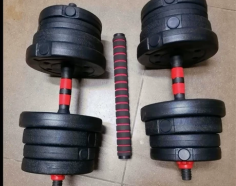 全新处理哑铃健身器材家用杠铃套装10/15...
