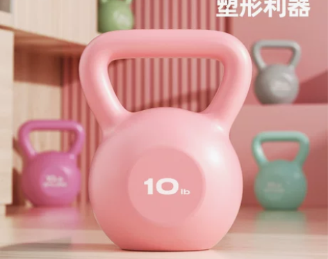 朗威 健身壶铃女性男士家用哑铃竞技浸塑壶铃...