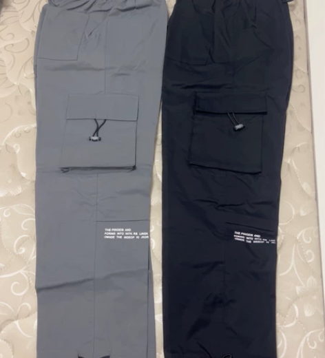 ?工装裤抽绳裤运动裤薄款冰丝裤男士直筒宽松...