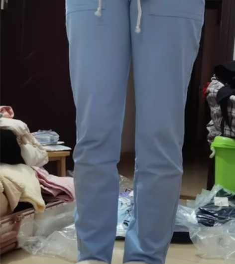 均码 全新的运动裤女春秋小腿高腰垂感薄款直...