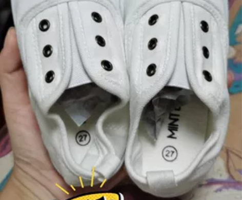 男宝女宝都可穿，27码，全新白色帆布鞋，使...