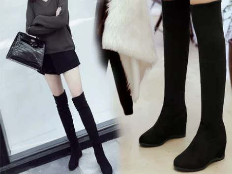 长靴女过膝2023秋冬新款高筒小个子内增高...