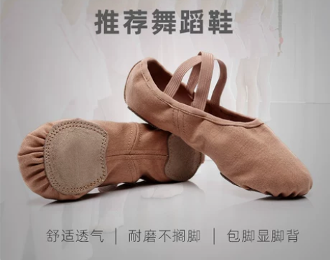 软底鞋 全弹力布舞蹈鞋女儿童成人古典中国芭...