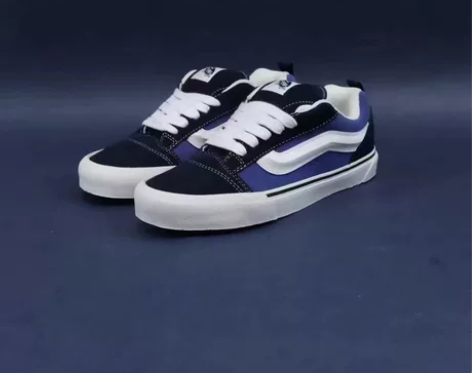 Vans Kun Skool海军蓝面包鞋保...