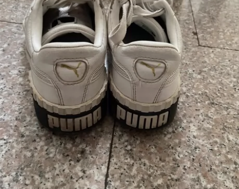 Puma CaLi 彪马厚底金标真皮小白鞋...