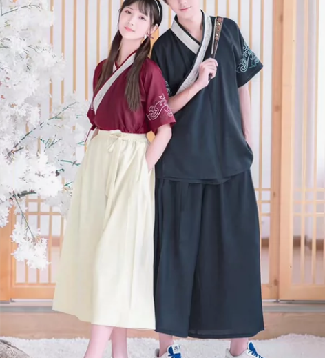 ?【涧西】如梦霓裳原创汉服交领半臂短袖宋裤...