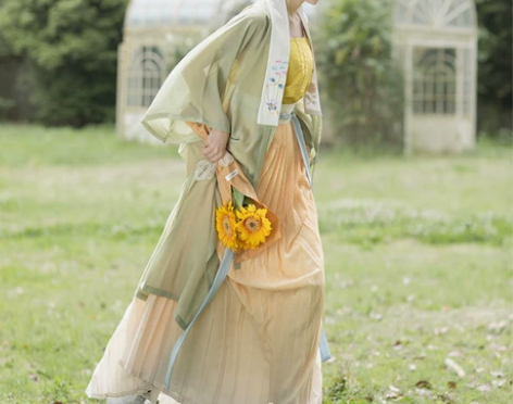 仙楚姬原创汉服女明制合领衫齐腰襦裙中国风百...