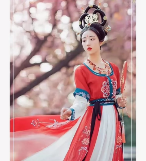 出汉服，如图所示 中意私 可看状态 （可能...