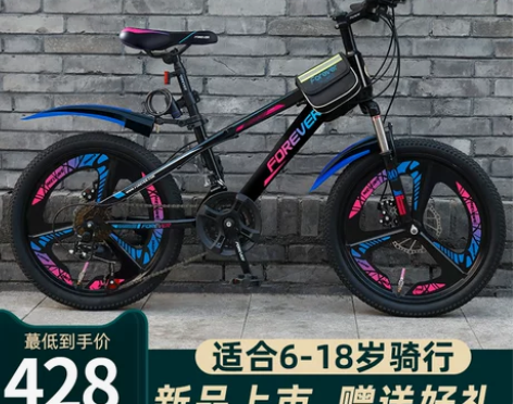 永久儿童山地自行车6一12单车10岁以上女...