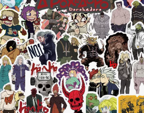 全新50张不重复异兽魔都贴纸卡通动漫行李箱...