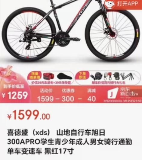 喜德盛（xds） 山地自行车旭日300AP...