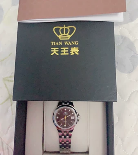 天王表石英机芯简约日历防水腕表 微博抽奖所...