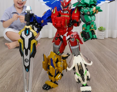 钢铁飞龙2合体变形恐龙玩具金刚机器人男孩儿...