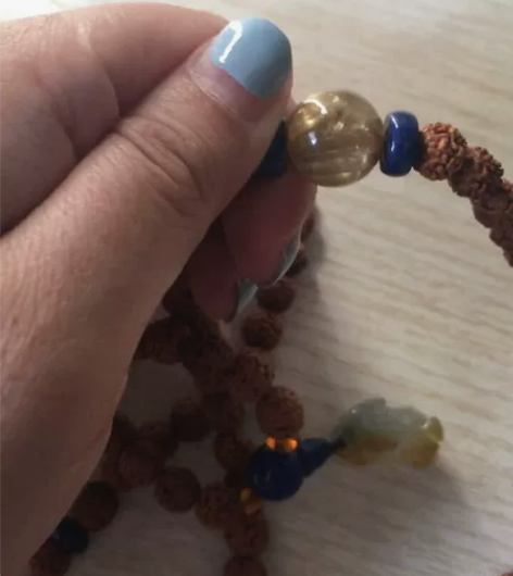 小金刚菩提手串配天然冰黄翡翠貔貅 小金刚是...