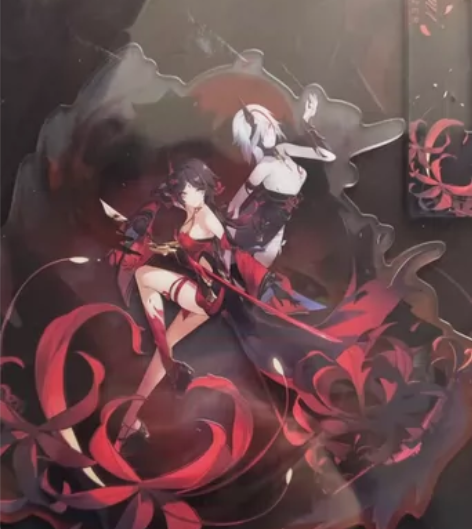 深空之眼伊邪娜美立牌，官抽奖获得，今天刚到...