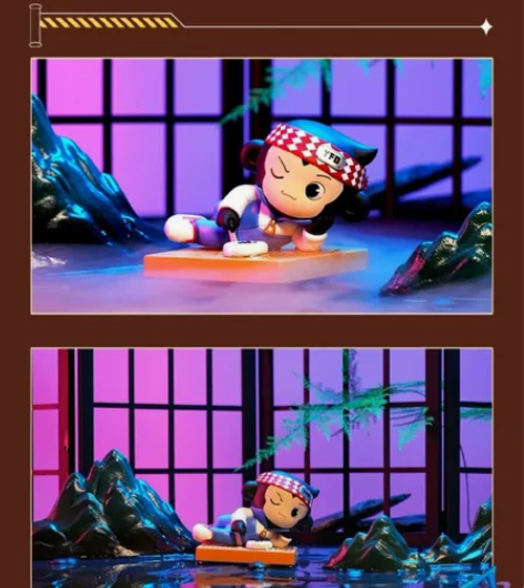 国潮系列手办 武术小猿拆封无盒55围棋小猿...