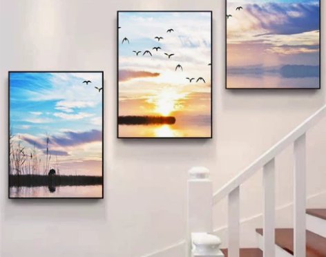 全新3幅10元壁画 复式楼梯口间装饰画现代...