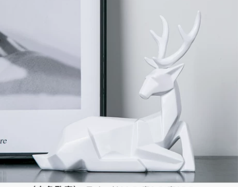 北欧美式创意现代简约几何抽象鹿客厅电视柜玄...