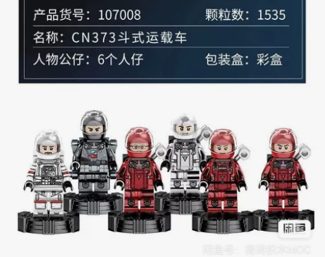 森宝积木  流浪地球107008 整套人仔...