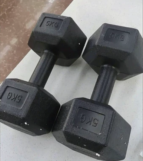 健身室实体六角哑铃男女健身练臂健身全新处理...