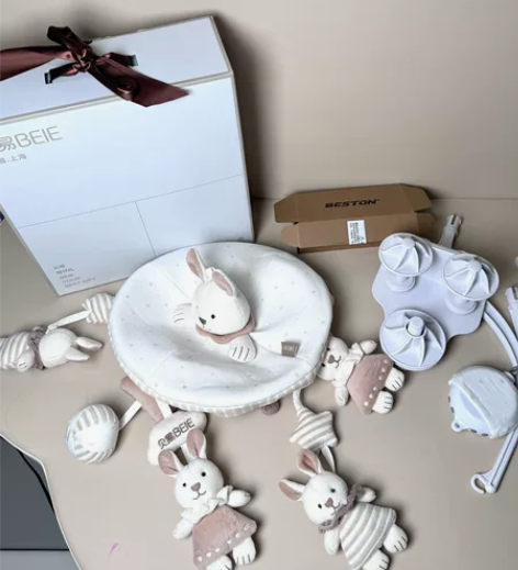 贝易床铃宝宝床头音乐旋转摇铃床上挂件新生婴...