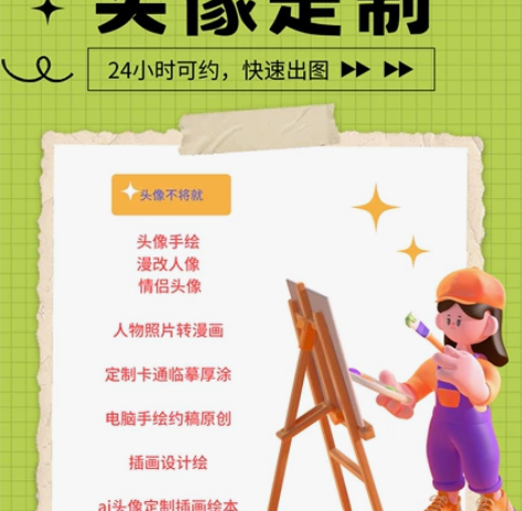 【头像定制】手绘 人像 情侣 人物照片转漫...