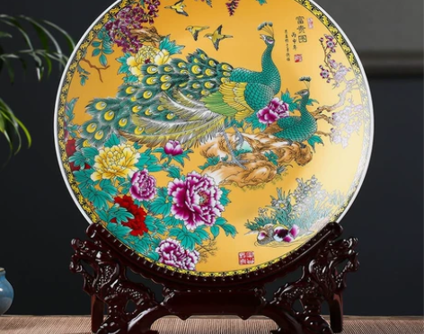 搬家捡漏客厅摆件新中式干花瓶陶瓷景德镇家居...