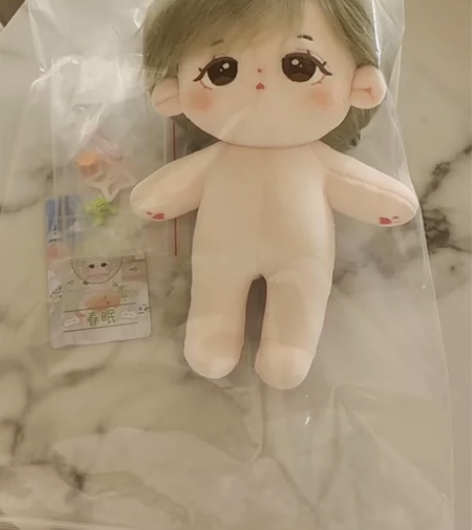 棉花娃娃无骨架，带领养卡（不含衣服） 买衣...