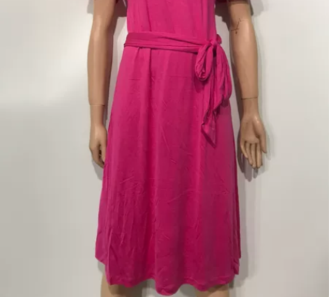 女士真丝连衣裙桑蚕丝V领短袖 针织弹力中长...