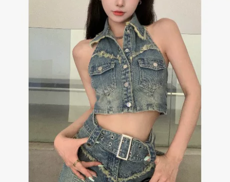 颜色分类:牛仔背心，尺码:M 感兴趣的话点...