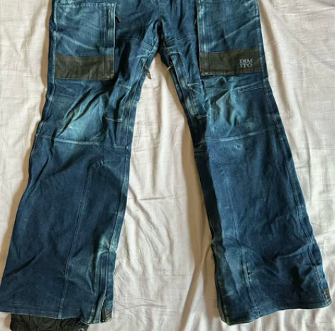 dimito滑雪裤 牛仔复古风 防水透气保...