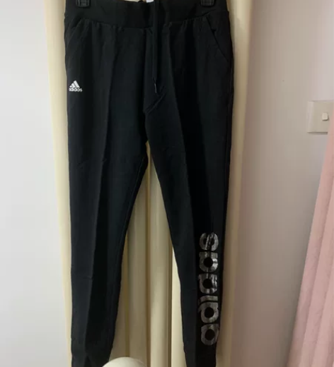 阿迪达斯运动裤黑色抽绳春秋款女款 165/...