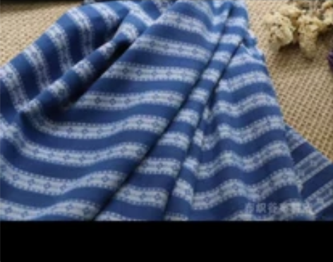 文艺绣提花条纹棉麻混纺布料民族风连衣裙长袍...