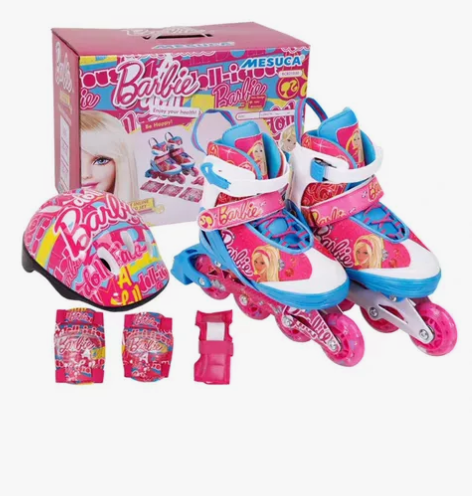 麦斯卡芭比旱冰鞋儿童全套装（28-32码）...