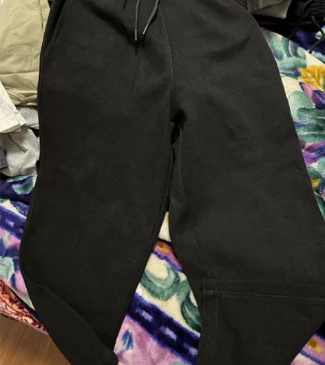 Vavues重磅斜纹布休闲裤 黑色M码，穿...