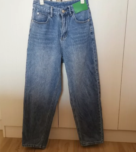 BOBO深蓝色宽松老爹裤s码 就穿两次 很...
