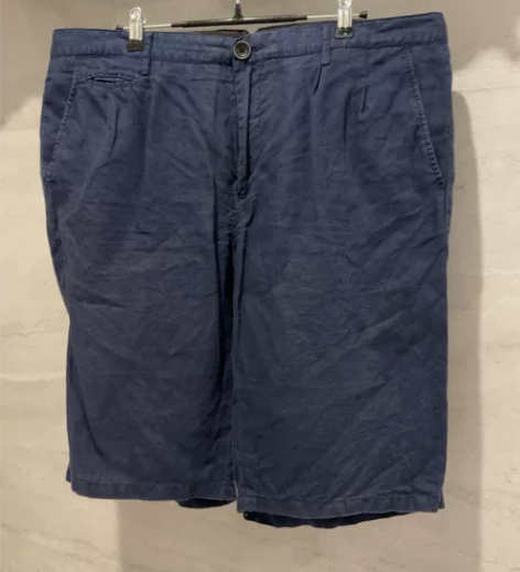 selected 藏蓝色休闲短裤 棉麻裤 ...