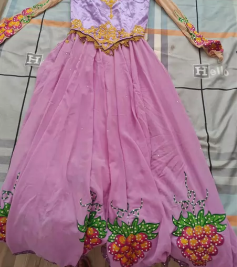 这个是女儿在沈阳音乐学院定制的《摘葡萄》服...