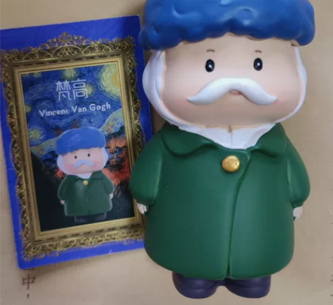 戴珍珠耳环少女大艺术感创意可爱小摆件办公室...