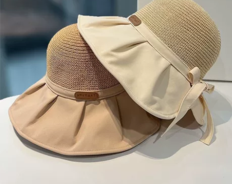 【数量不多】蝴蝶结镂空透气渔夫帽 大檐防晒...