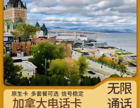 加拿大上网电话卡高速4G无限通话流量上网手...