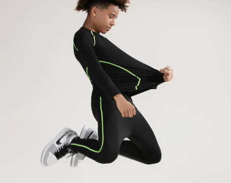 儿童篮球服打底紧身衣训练服男童秋冬加绒速干...