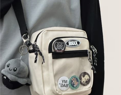 男士小挎包潮牌单肩包 ins潮小包斜挎包女...