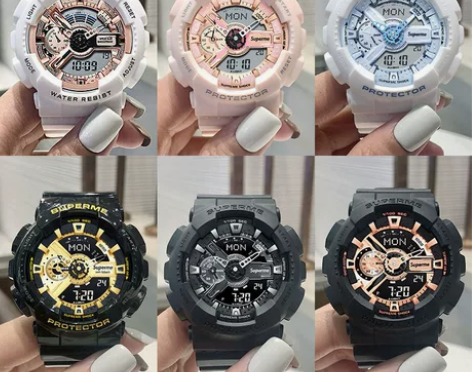 日系电子手表女学生运动防水夜光初中生生日礼...